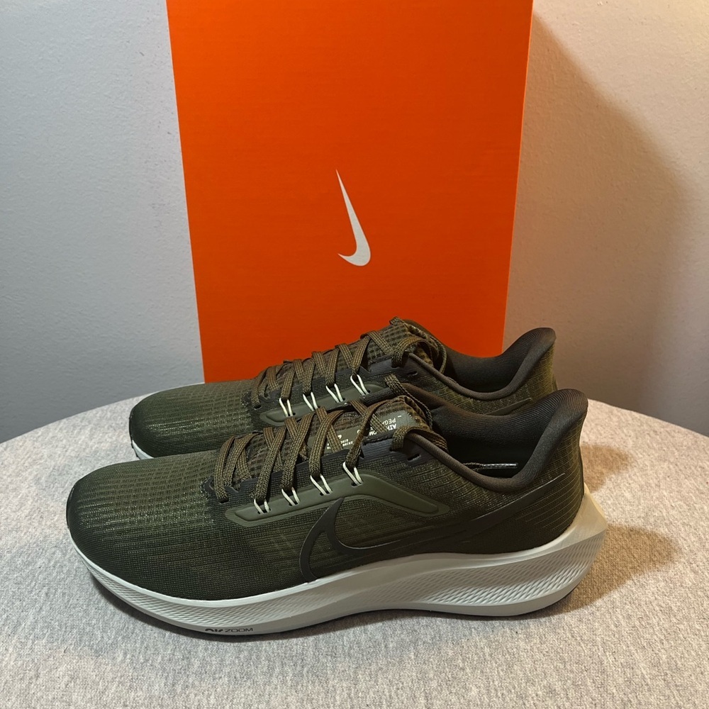 Nike Air Zoom Pegasus 39 Cargo Khaki Running Men's Shoe Size 12 DH4071-300​ - Picture 4 of 11